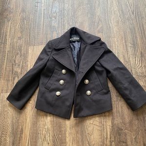 Authentic Balmain Paris children’s logo peacoat